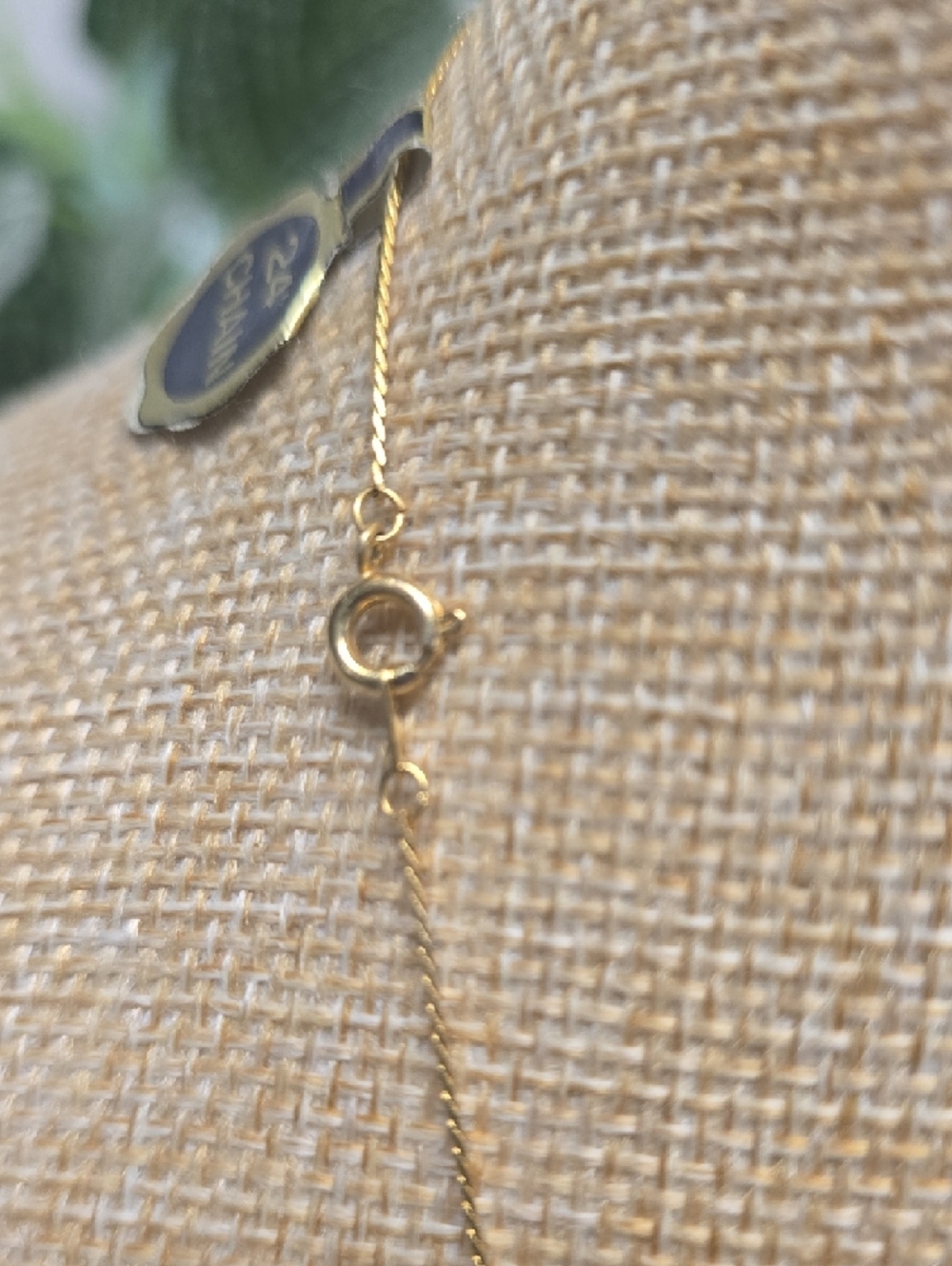 Gold-Tone Faux Chinese Feng Shui Coin & Dangle Spike Necklace - Picture 4 of 8